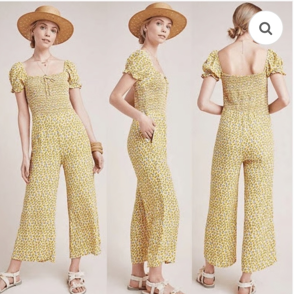 Faithfull the Brand Floral Puff Sleeve Jumpsuit